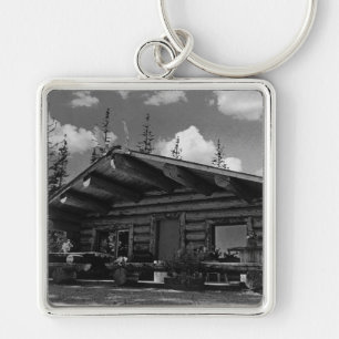 Porte-clés Cabane en rondins alaskienne moderne Alaska USA vi