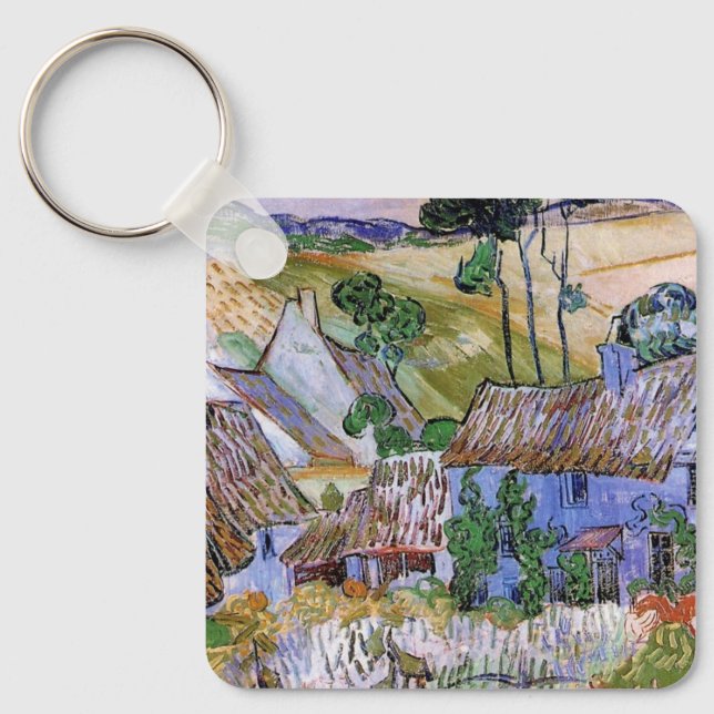 Porte-clés Cabanes à Toit de Chaume par Colline par Vincent v (Recto)