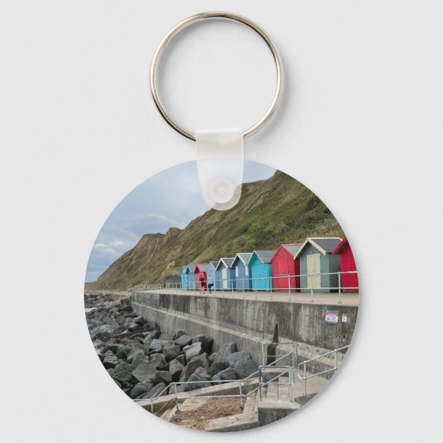 Porte-clés Cabanes de plage à Sheringham Norfolk  (Recto)