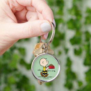 Porte-clés cacahuètes   Charlie Brown avec Snoopy's Dish
