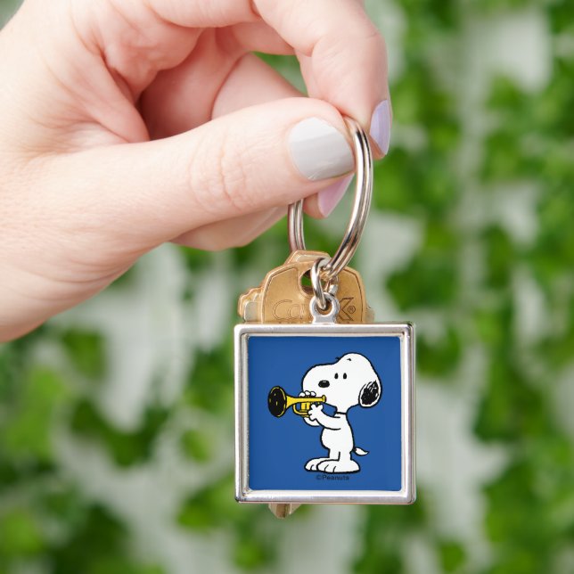 Porte-clés cacahuètes | Joueur de trompette Snoopy (main)