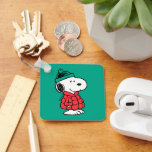 Porte-clés cacahuètes | Snoopy Chat d'hiver et Casquette<br><div class="desc">Découvrez ce design de vacances de Noël de cacahuètes super mignonne avec Snoopy dans son manteau d'hiver & casquette.</div>