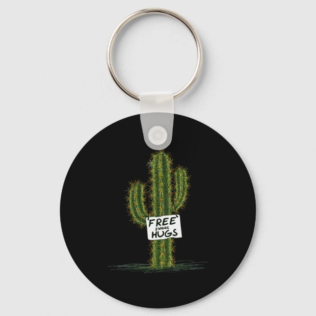 Porte-clés Cactus Cacti Funny Art Humor Sweet Hugs  (Recto)