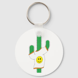Porte-clés Cactus portant un porte - clé de chemise au visage