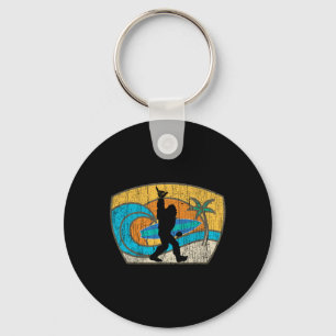 Porte-clés Cadeau Bigfoot Rétro Surf Pour Shaka Aloha Surfeur