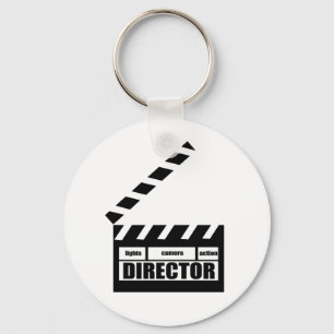 Porte-clés Cadeau Clapboard de réalisateur de films personnal