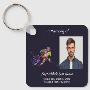 Porte-clés Cadeau commémoratif chrétien Joueur de hockey Spor