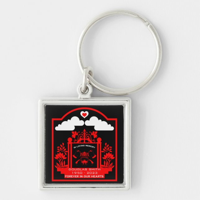 Porte-clés Cadeau commémoratif des pompiers (Devant)