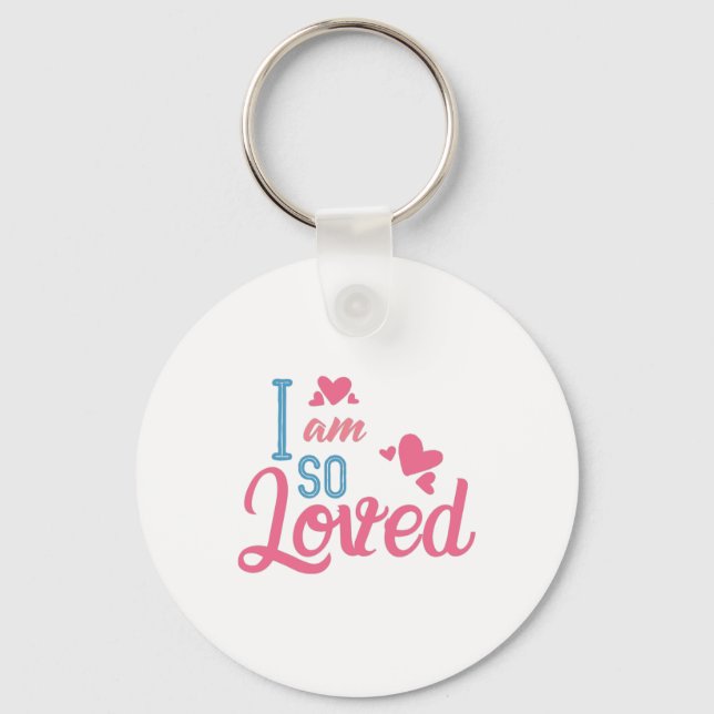 Porte-clés Cadeau Couple Je Suis Si Aimé (Recto)