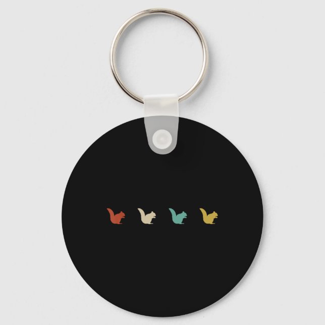 Porte-clés Cadeau d'animal de randonnée de camping écureuil r (Recto)