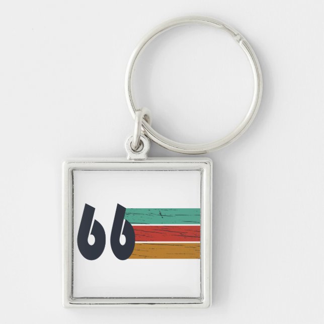 Porte-clés Cadeau d'anniversaire 60 ans né en 1966 (Devant)