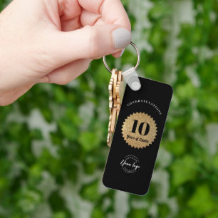 Porte-clés Cadeau d'anniversaire de travailleur pour les 10 a
