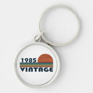 Porte-clés Cadeau d'anniversaire élégant vintage né en 1985