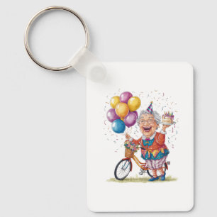 Porte-clés Cadeau d'anniversaire humoristique pour grand-mère