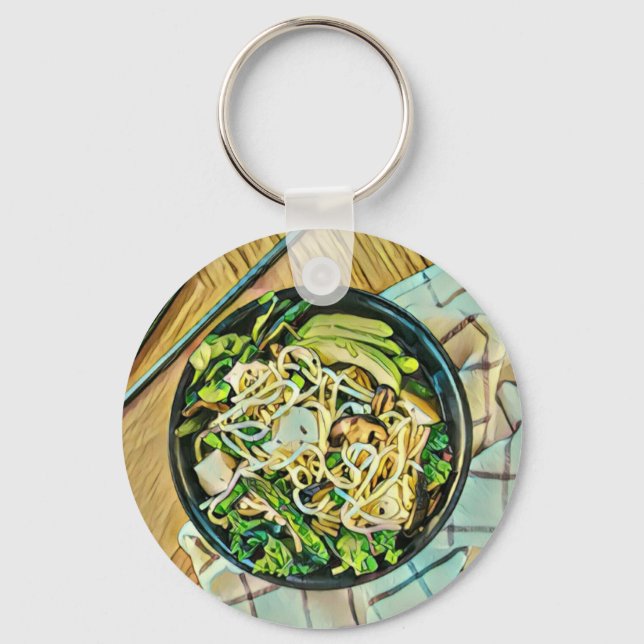 Porte-clés cadeau d'anniversaire Ramen (Recto)