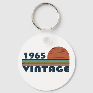 Porte-clés Cadeau d'anniversaire vintage né en 1965