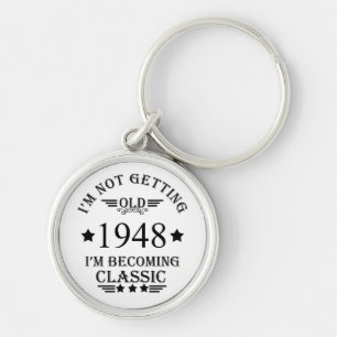 Porte-clés Cadeau d'anniversaire vintage personnalisé