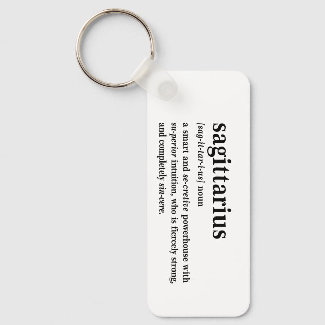 Porte-clés Cadeau d'astrologie esthétique Définition Sagittai (Recto)