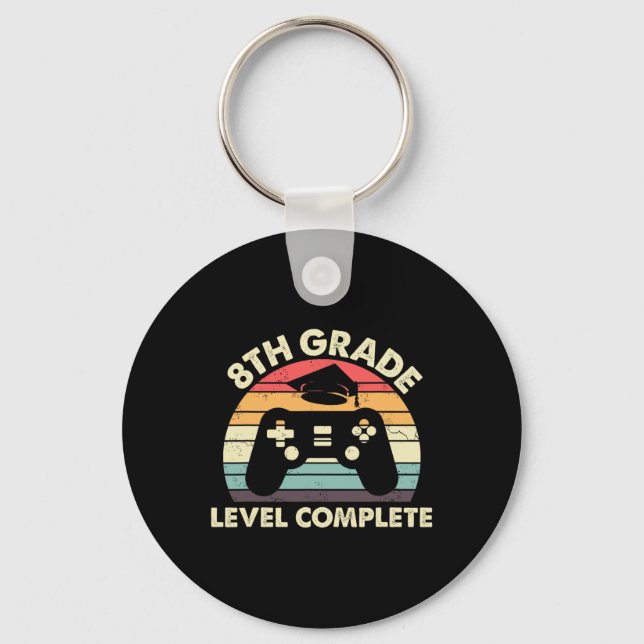 Porte-clés Cadeau de 8e année complète pour Gamer (Recto)