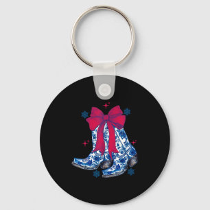Porte-clés Cadeau de bottes à nœud coquette Noël cowgirl drôl