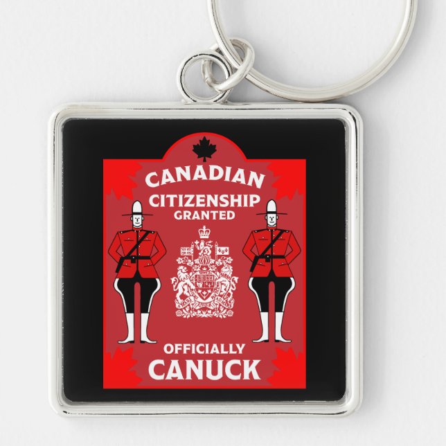 Porte-clés Cadeau de célébration de la citoyenneté canadienne (Devant)