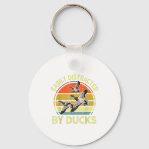 Porte-clés Cadeau de chasse de canard facilement distrait Pap