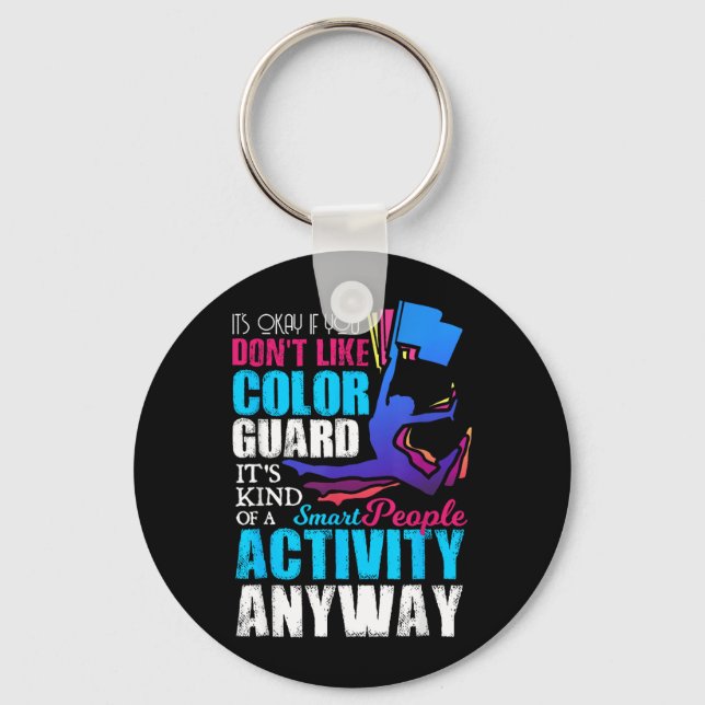 Porte-clés Cadeau de citation de garde de couleur de personne (Recto)