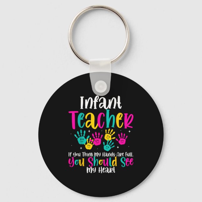 Porte-clés Cadeau de citation de professeur d'enfants en bas  (Recto)