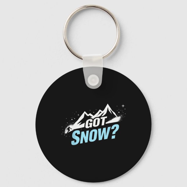 Porte-clés Cadeau de citation drôle de ski a neigé  (Recto)