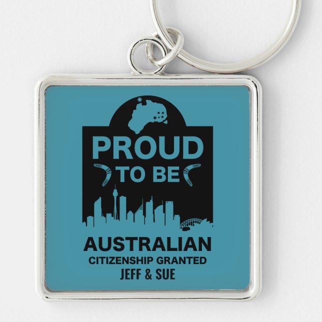 Porte-clés Cadeau de citoyenneté australienne (Devant)