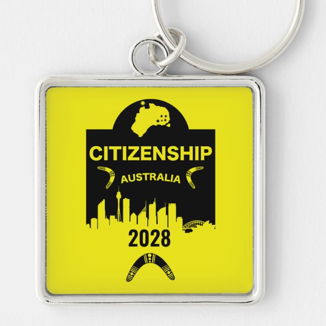 Porte-clés Cadeau de citoyenneté australienne (Devant)