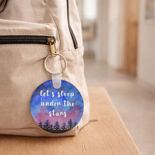 Porte-clés Cadeau de couple monogramme aquarelle extérieure