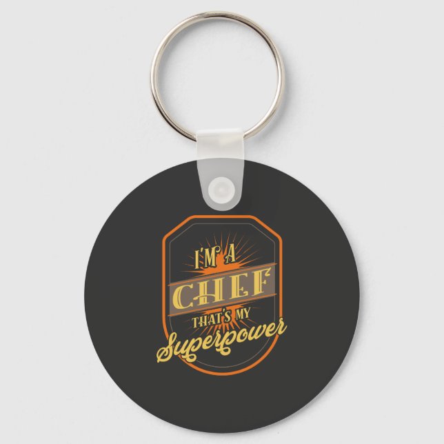 Porte-clés Cadeau de cuisinier de chef (Recto)
