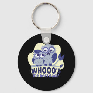 Porte-clés Cadeau de famille de hibou pour papa