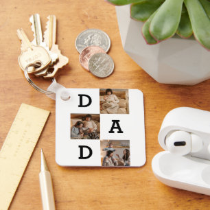Porte-clés Cadeau de fête du père pour papa - collage photo  