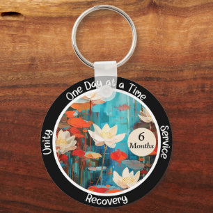 Porte-clés Cadeau de Jalon de Sobriété Personnalisé Lotus Pai