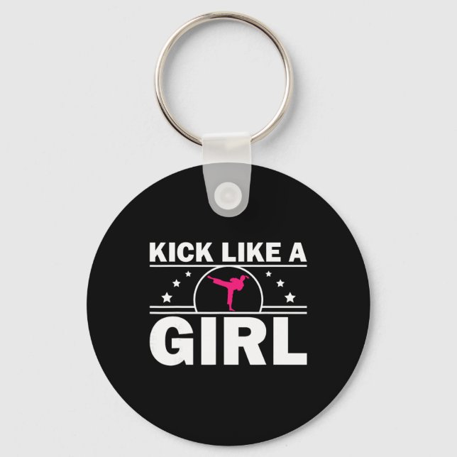 Porte-clés Cadeau de karaté cool Kickboxing Amateur de karaté (Recto)
