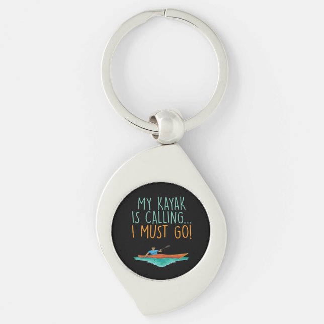 Porte-clés Cadeau de kayak en kayak (Devant)