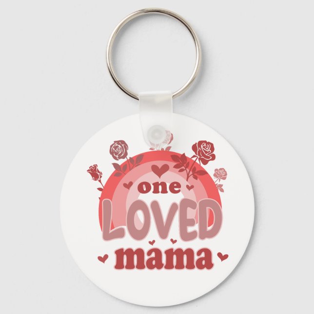 Porte-clés Cadeau de la Saint-Valentin | Une Maman Aimée (Recto)