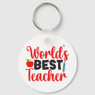 Porte-clés Cadeau de l'école Apple du meilleur enseignant au