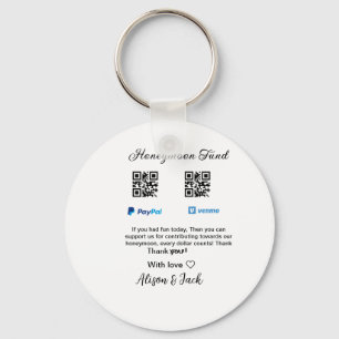Porte-clés Cadeau de lune de miel venomo paypal don couple QR
