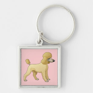Porte-clés Cadeau de maman de chien de race Caniche rose Abri