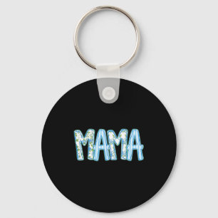 Porte-clés Cadeau de maman floral bleu pour maman mignonne gr