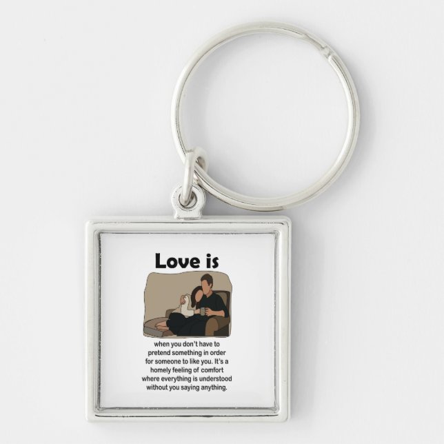 Porte-clés Cadeau de mariage Citation d'amour romantique  (Devant)