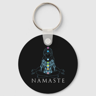 Porte-clés Cadeau de méditation de yoga Namaste