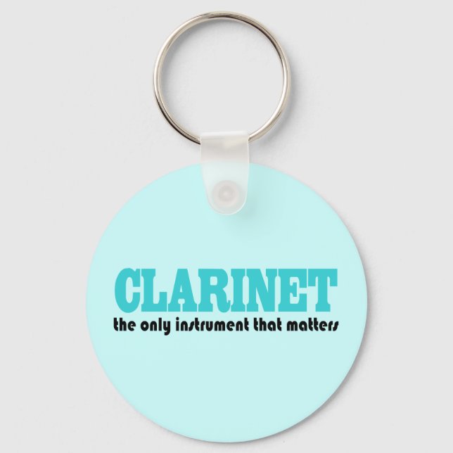 Porte-clés Cadeau de musique Clarinet Slogan (Recto)