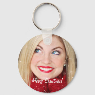 Porte-clés Cadeau de Noël avec photo personnalisée -