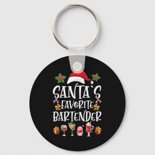 Porte-clés Cadeau de Noël Barman Le Barman préféré du Père No