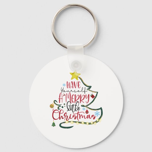 Porte-clés Cadeau de Noël, un joyeux petit Noël (Recto)