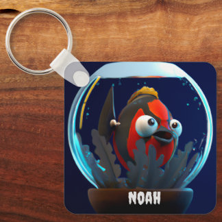PORTE-CLÉS CADEAU DE POISSON NOM PERSONNALISÉ POUR LES AMOURE